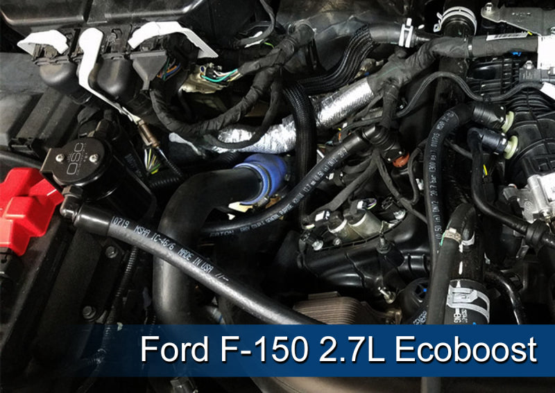 J&L 2011-2024 Ford F-150 2.7L/3.5L/5.0L Passenger Side Oil Separator 3.0 - Black Anodized