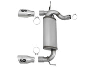 aFe Rebel Series 2.5in 409 SS Axle-Back Exhaust w/Polished Tips 07+ Jeep Wrangler (JK) V6 3.6L/3.8L