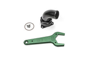 Radium Engineering FCST-X 3-Bolt Remote Mount Fill Neck - 24AN Elbow - 1.5in Barb