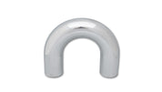 Vibrant 3in O.D. Universal Aluminum Tubing (180 degree Bend) - Polished