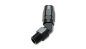 Vibrant -10AN Male NPT 45Degree Hose End Fitting - 3/8 NPT