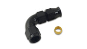 Vibrant 90 Deg 5/16in Tube to Female -6AN Adapter (w/ Olive Inserts)
