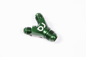 Radium Engineering Dual 6AN to 8AN Y-Adapter Block Fitting