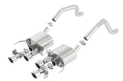 Borla 15 Chevy Corvette C7 ZO6 6.2L w/o AFM w/ NPP ATAK Quad RD RL IC Tips Center Rear Exit Exhaust