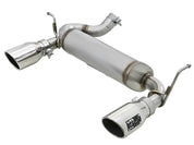 aFe Rebel Series 2.5in 409 SS Axle-Back Exhaust w/Polished Tips 07+ Jeep Wrangler (JK) V6 3.6L/3.8L