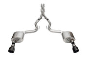 Corsa 24+ Ford Mustang GT Xtreme Cat-Back Ex. Sys. 3.0in Dual Rear Exit w/4.5in Black PVD Pro Tips