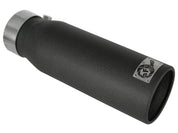 aFe MACHForce XP Exhausts Tips SS-304 EXH Tip 3in x 4Out x 12L Bolt-On (blk)
