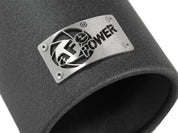 aFe MACHForce XP Exhausts Tips SS-304 EXH Tip 3in x 4Out x 12L Bolt-On (blk)