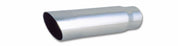 Vibrant 3.5in Round SS Truck/SUV Exhaust Tip (Single Wall Angle Cut) - 3in inlet 11in long