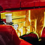 Gold Bulkhead in a Drift Car