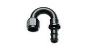 Vibrant -4AN Push-On 180 Deg Hose End Fitting - Aluminum