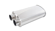 Vibrant Streetpower Oval Muffler 2.50in Inlet/Outlet (Same side)