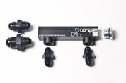 Radium Engineering Universal 4-Port Manifold - Black W/ Logo