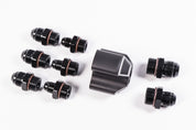 Radium Engineering 3 Into 1 Distribution Block w/ Fittings