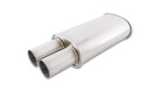 Vibrant Streetpower Oval Muffler w/3.00in Round Straight Cut Tip (3.00in Inlet)
