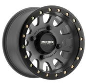 Method MR401 UTV Beadlock 15x7 / 4+3/13mm Offset / 4x136 / 106mm CB Titanium Wheel- Matte Black Ring