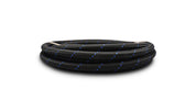 Vibrant -12 AN Two-Tone Black/Blue Nylon Braided Flex Hose (5 foot roll)