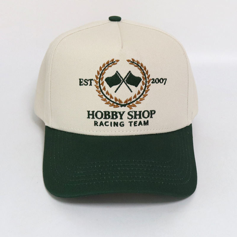 The Racing Team Snapback - Green & Crème