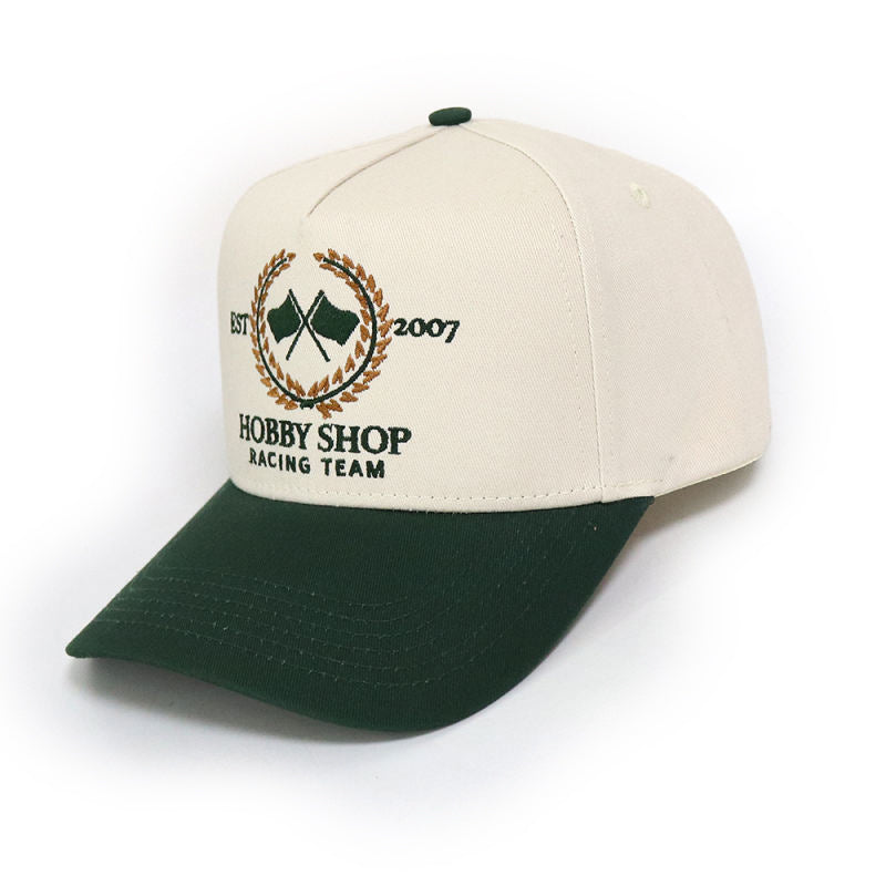 The Racing Team Snapback - Green & Crème