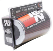 K&N Universal Air Filter Chrome Round Tapered Red - 4in Flange ID x 1.125in Flange Length x 9.5in H