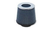 Vibrant Open Funnel Perf Air Filter (5in Cone O.D. x 5in Tall x 2.75in inlet I.D.) Chrome Filter Cap