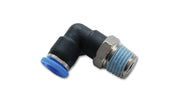 Vibrant Male Elbow Pneumatic Vacuum Fitting (1/4in NPT Thread) - for use with 1/4in (6mm) OD tubing