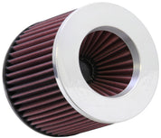 K&N Universal Filter 3 inch Flange 6 inch Base 5 1/4 inch Top 5 inch Height w/ Polished Top
