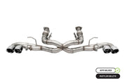 Corsa 20-25 Corvette C8 3in Xtreme Cat-Back Exhaust 4.5in Pol Quad Tips - Integrates stock AFM Valve