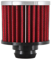 K&N Rubber Base Chrome Top Push-In Crankcase Vent Filter 3in OD x 2-1/2in H.