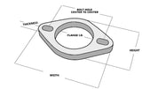 Vibrant 2-Bolt T304 SS Exhaust Flange (3in I.D.)