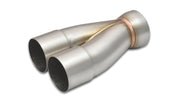 Vibrant 2-1 SS Merge Collectors (2-1/2in Inlet Slipover ID 3in Outlet OD) - Sold Individually