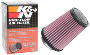 K&N Universal Rubber Filter 2-1/2in Flg / 4-1/2in OD B / 3-1/2in OD T / 6in H - Black Top