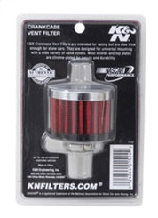K&N Clamp On Rubber Base Crankcase Vent Filter 0.5in Flange ID 2in OD 1.5in Height