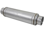 aFe ATLAS Aluminized Steel Muffler 5in Center/Center 24in L x 7in Diameter - Round Body