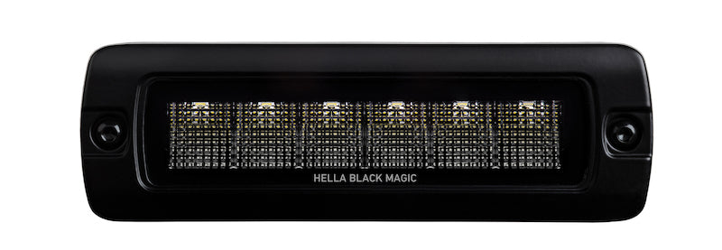 Hella Universal Black Magic 6 L.E.D. Flush Mount Mini Light Bar - Floo –  Hobby Shop Garage