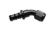 Vibrant -12AN Push-On 45 Deg Hose End Fitting - Aluminum