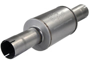 aFe Atlas Exhausts Mufflers Al Steel EXH Muffler 4 ID In/Out 8 Dia x 12L AL