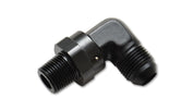 Vibrant -10AN to 3/8in NPT Male Swivel 90 Degree Adapter Fitting