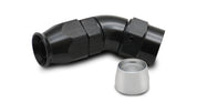 Vibrant 45 Degree One Piece Hose End for PTFE Lined Hose Size -12AN
