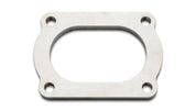 Vibrant T304 SS 4 Bolt Flange for 3in O.D. Oval tubing