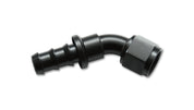 Vibrant -8AN Push-On 45 Deg Hose End Fitting - Aluminum