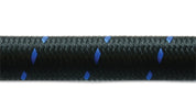 Vibrant -10 AN Two-Tone Black/Blue Nylon Braided Flex Hose (5 foot roll)