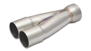 Vibrant 2-1 SS Merge Collectors (1-7/8in Inlet Slipover ID 2-1/4in Outlet OD) - Sold Individually