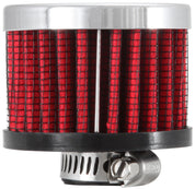 K&N Clamp On Rubber Base Crankcase Vent Filter 0.375in Flange ID x 2in OD x 1.5in Height