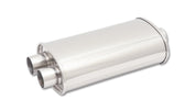 Vibrant StreetPower Oval Muff 5in x 9in x 15in long body 3in in I.D. x dual 2.5in out Center-Dual