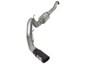 aFe Atlas Exhausts 4in Cat-Back Aluminized Steel Exhaust Sys 2015 Ford F-150 V6 3.5L (tt) Black Tip