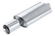 Borla Boomer Muffler Thumper Oval 2-1/4in In 4in Side Round Out