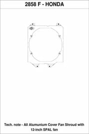 CSF 92-00 Honda Civic All-Aluminum Fan Shroud w/12in SPAL Fan