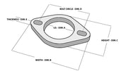 Vibrant 2-Bolt T304 SS Exhaust Flanges (3in I.D.) - 5 Flange Bulk Pack