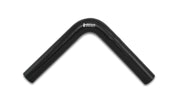 Vibrant 4 Ply Reinforced Silicone Elbow Connector - 1in ID x 8in Leg 90 Deg Elbow (BLACK)
